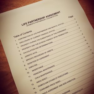 Cohabitation Agreement (Life Partnership Agreement or Domestic Partnership Agreement)